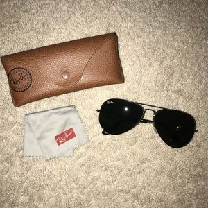 58mm Ray Ban Aviator Sunglasses